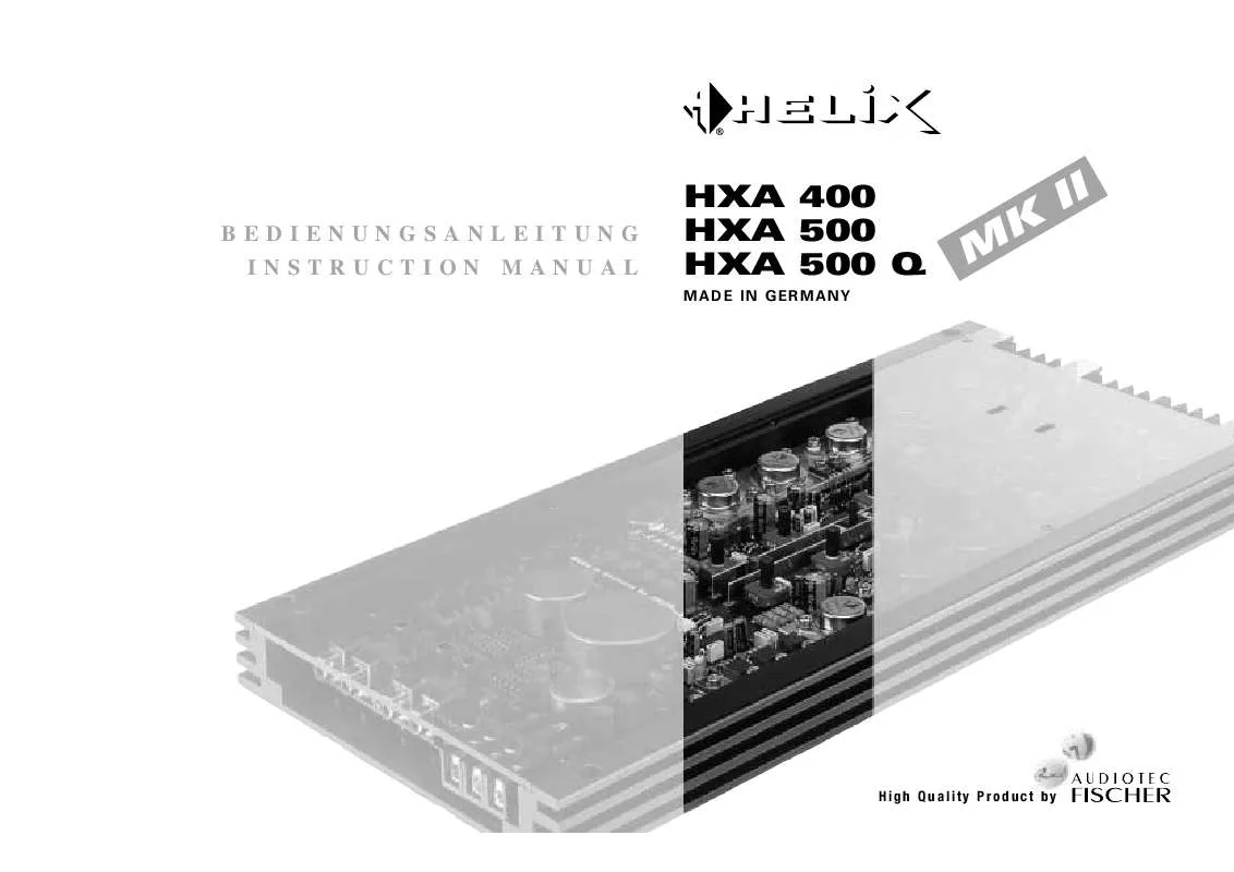 Mode d'emploi HELIX HXA 400
