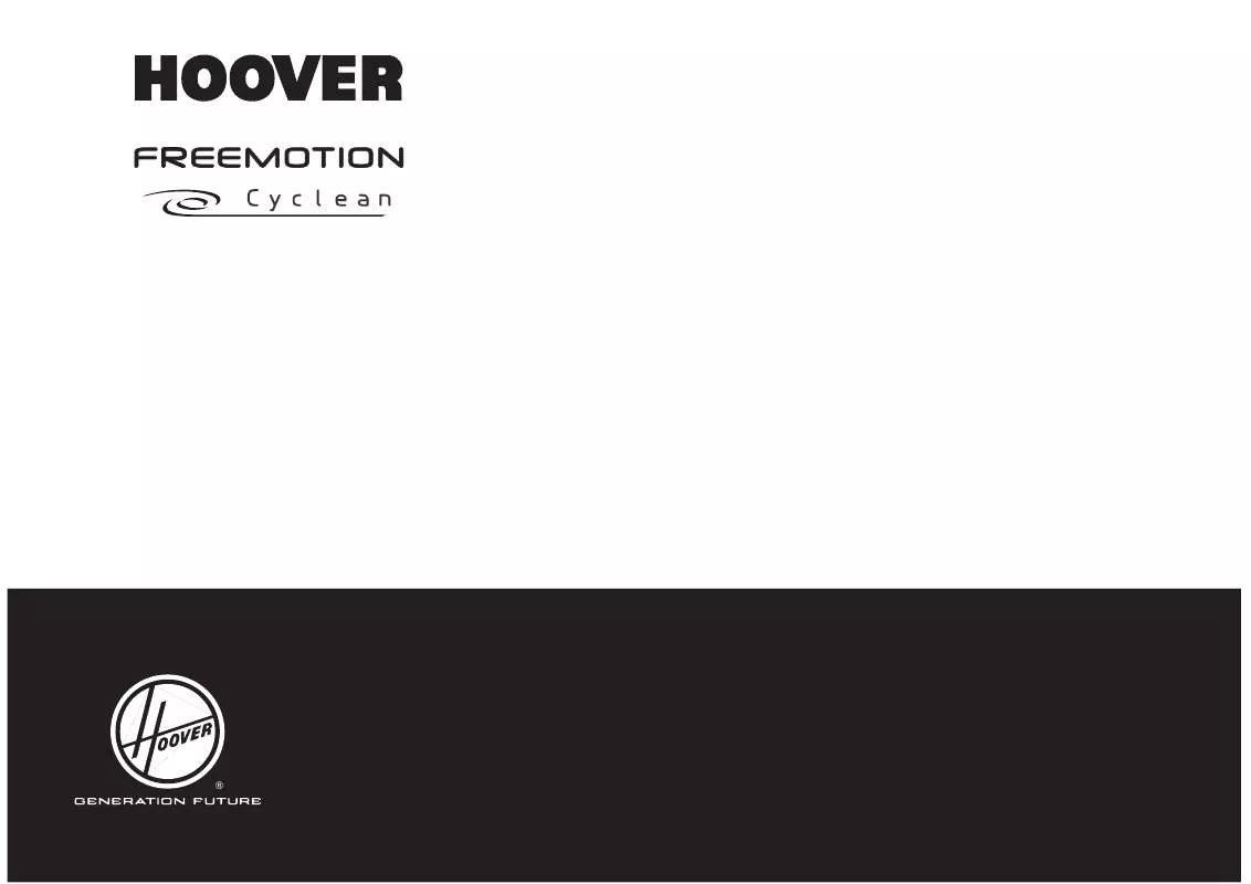 Mode d'emploi HOOVER FREEMOTION CYCLEAN