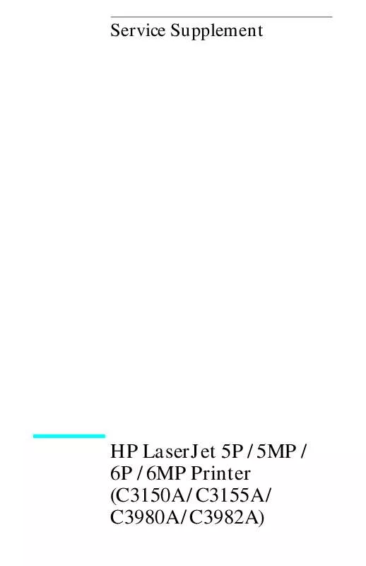 Mode d'emploi HP C3980A