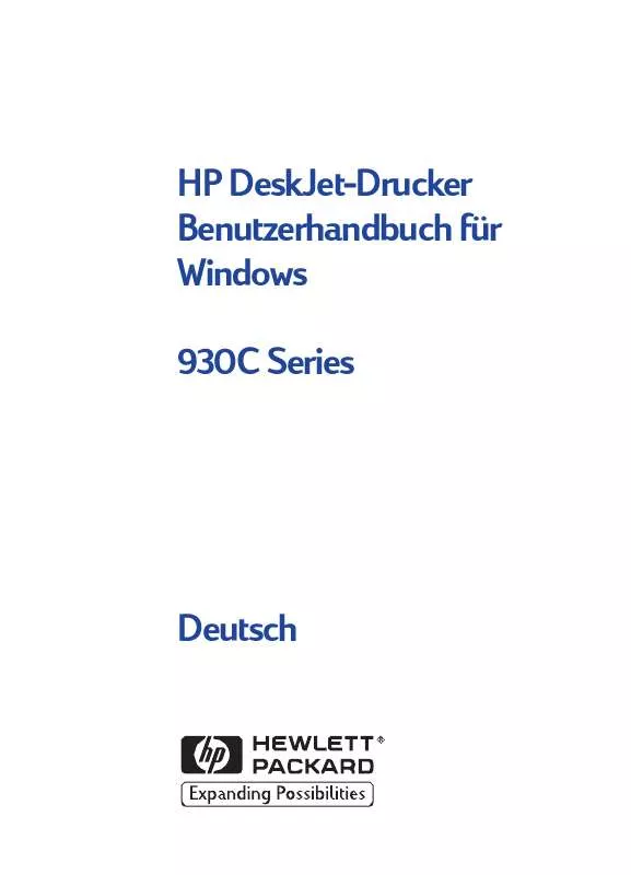 Mode d'emploi HP DESKJET 930/932C