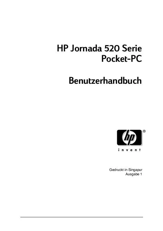 Mode d'emploi HP JORNADA 520 POCKET PC