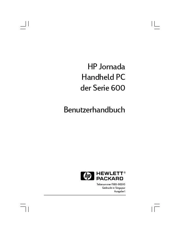 Mode d'emploi HP JORNADA 680 HANDHELD PC