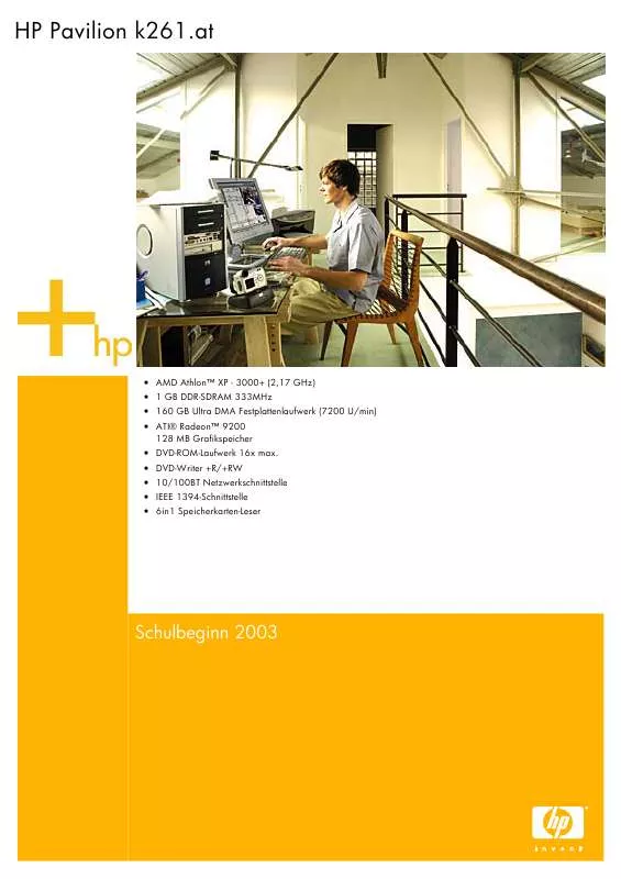 Mode d'emploi HP PAVILION K200
