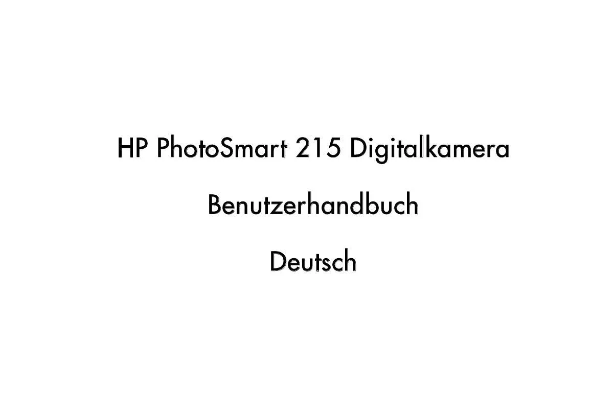Mode d'emploi HP PHOTOSMART 215