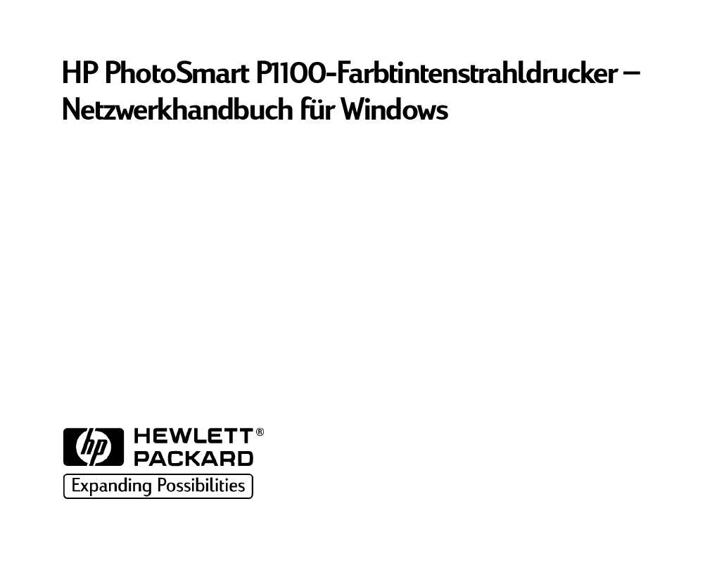 Mode d'emploi HP PHOTOSMART P1100XI