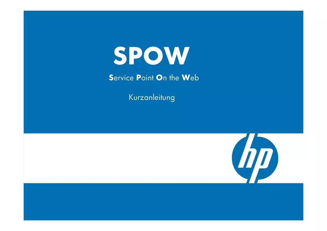 Mode d'emploi HP SPOW