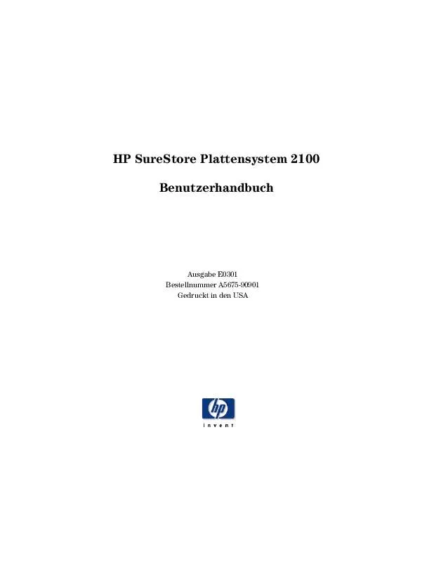 Mode d'emploi HP STORAGEWORKS 2100 DISK SYSTEM