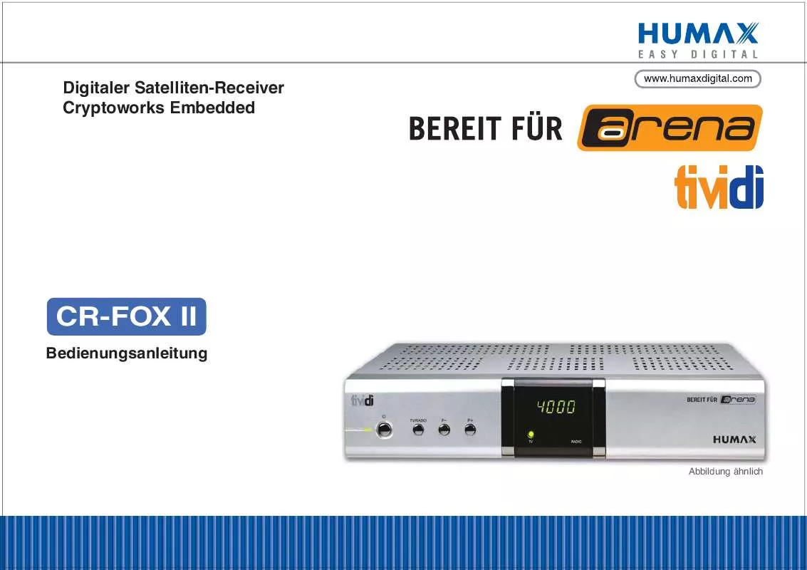 Mode d'emploi HUMAX CR-FOX II