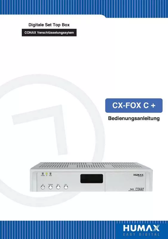Mode d'emploi HUMAX CX-FOX C PLUS
