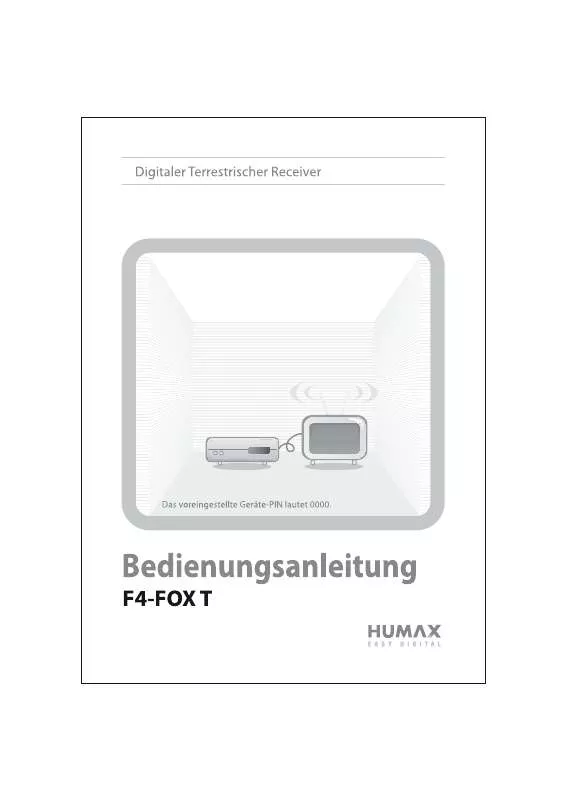 Mode d'emploi HUMAX F4-FOX T