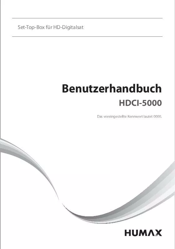 Mode d'emploi HUMAX HDCI-5000