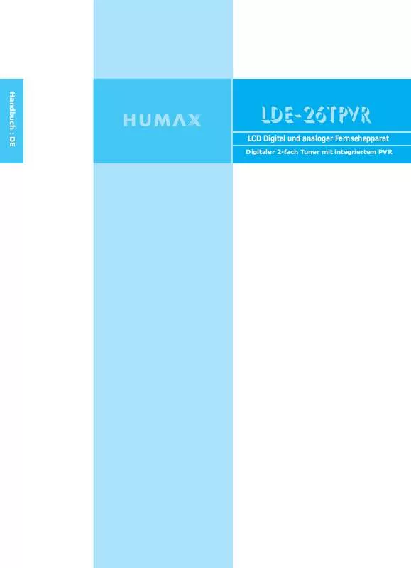 Mode d'emploi HUMAX LDE-26TPVR