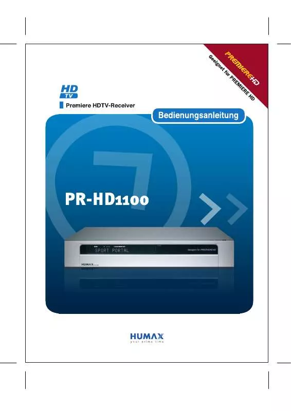 Mode d'emploi HUMAX PR-HD1100