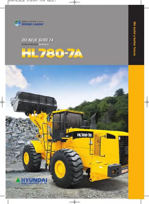Mode d'emploi HYUNDAI HL780-7A