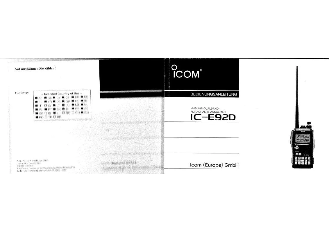 Mode d'emploi ICOM IC-E92D