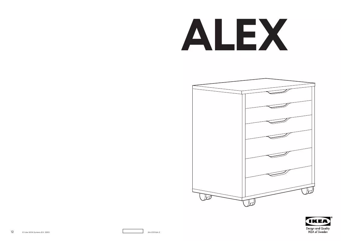 Mode d'emploi IKEA ALEX SCHUBLADENELEMENT AUF ROLLEN