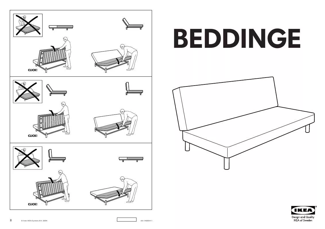 Mode d'emploi IKEA BEDDINGE BETTSOFAGESTELL
