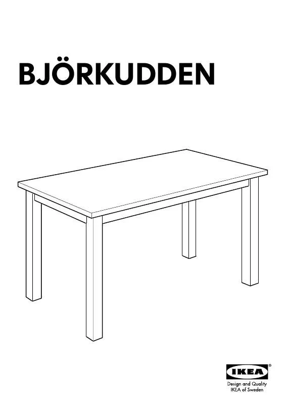 Mode d'emploi IKEA BJÖRKUDDEN ESSTISCH
