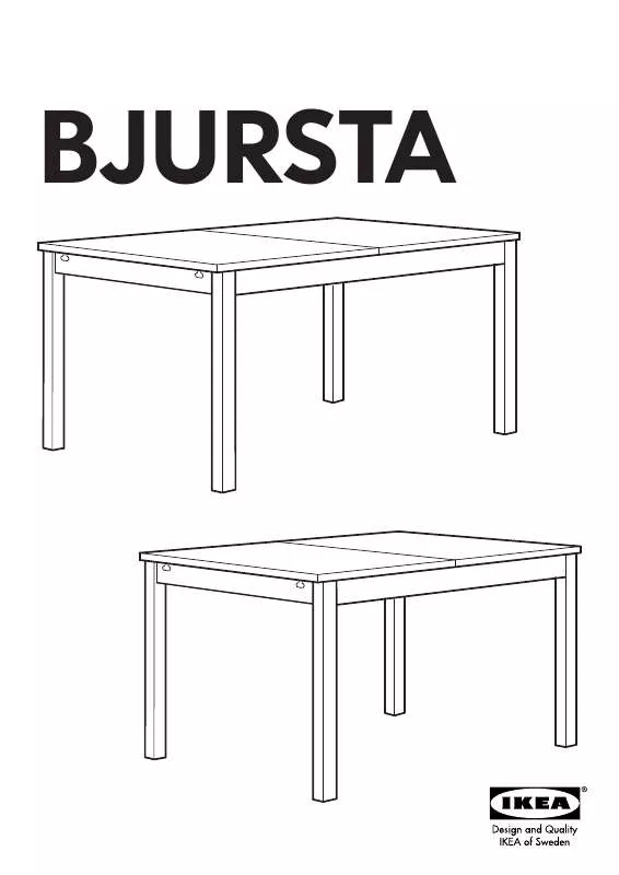 Mode d'emploi IKEA BJURSTA ESSTISCH 175/218/260X95 CM