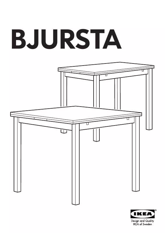 Mode d'emploi IKEA BJURSTA ESSTISCH 90/129/168X90 CM