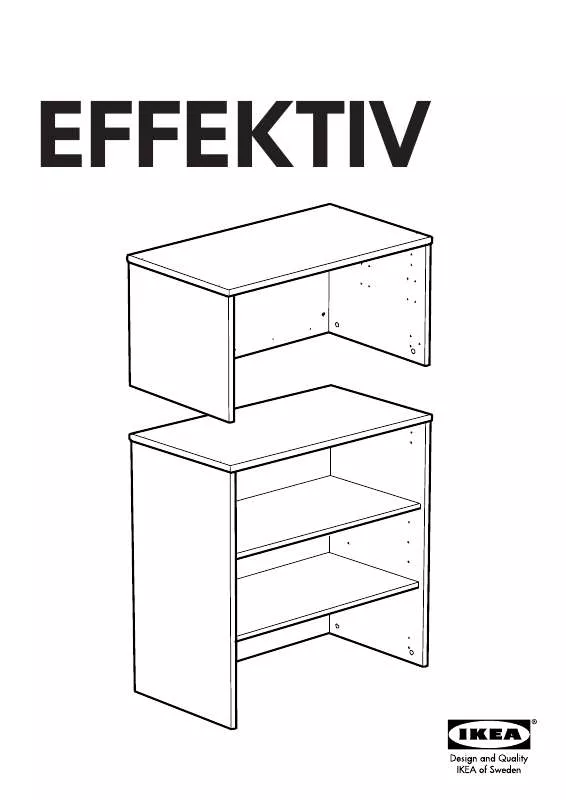 Mode d'emploi IKEA EFFEKTIV ANBAUELEMENT NIEDRIG