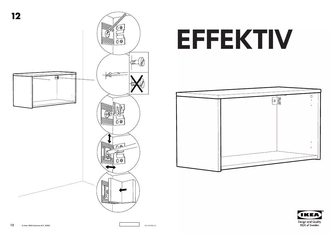 Mode d'emploi IKEA EFFEKTIV KORPUS WANDSCHRANK NIEDRIG