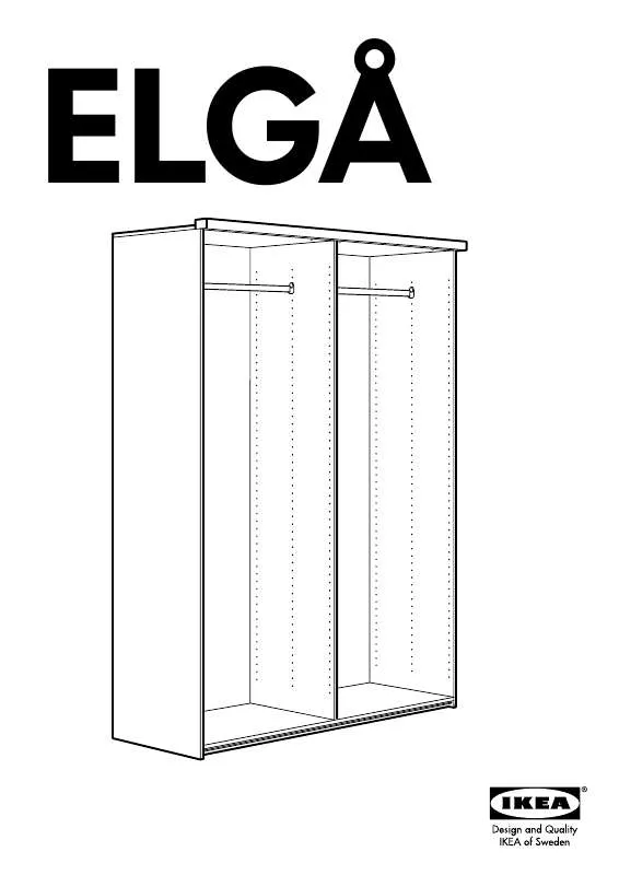 Mode d'emploi IKEA ELGA KLEIDERSCHRANK 145X203 CM