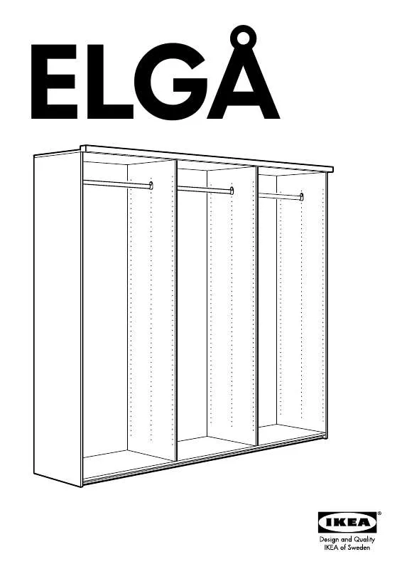 Mode d'emploi IKEA ELGA KLEIDERSCHRANK 217X203 CM