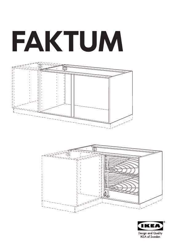 Mode d'emploi IKEA FAKTUM KORPUS ECKUNTERSCHRANK 120 CM