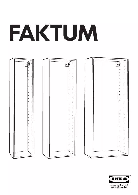 Mode d'emploi IKEA FAKTUM KORPUS HOCHSCHRANK 60X195