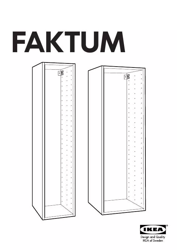 Mode d'emploi IKEA FAKTUM KORPUS HOCHSCHRANK