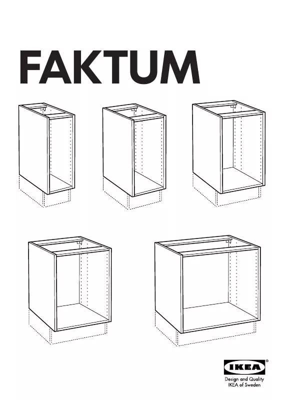 Mode d'emploi IKEA FAKTUM KORPUS UNTERSCHRANK