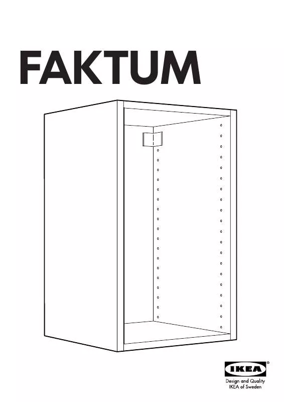 Mode d'emploi IKEA FAKTUM KORPUS WANDSCHRANK