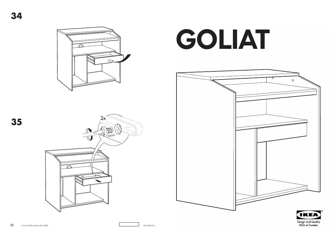 Mode d'emploi IKEA GOLIAT COMPUTERTISCH