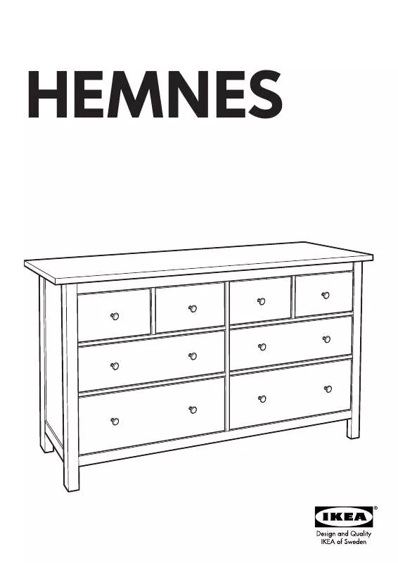 Mode d'emploi IKEA HEMNES KOMMODE MIT 8 SCHUBLADEN