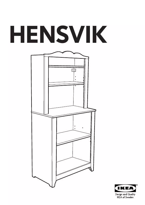 Mode d'emploi IKEA HENSVIK SCHRANK/REGALKOMBINATION