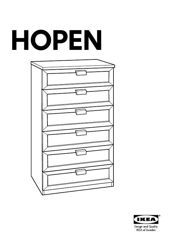 Mode d'emploi IKEA HOPEN KOMMODE MIT 6 SCHUBLADEN