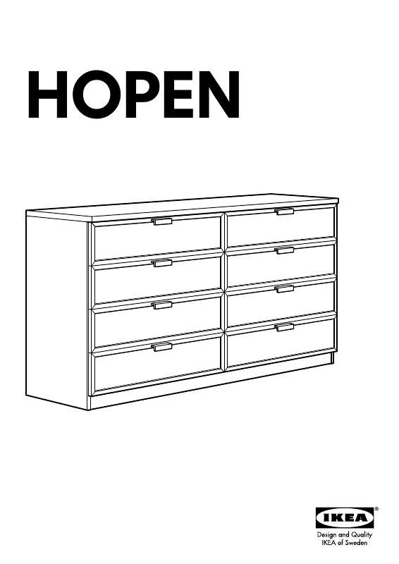Mode d'emploi IKEA HOPEN KOMMODE MIT 8 SCHUBLADEN