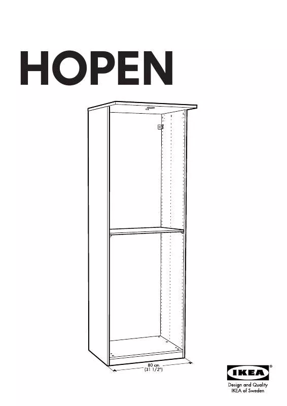 Mode d'emploi IKEA HOPEN KORPUS KLEIDERSCHRANK 80X60X236