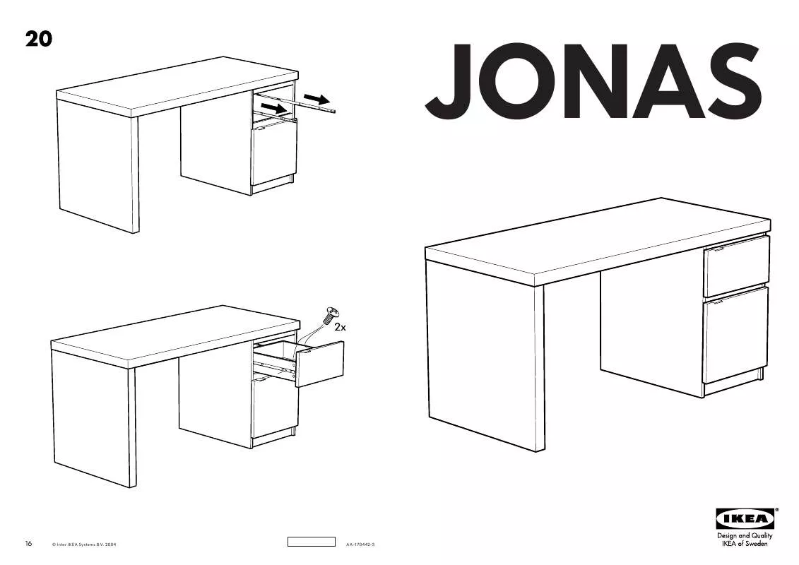 Mode d'emploi IKEA JONAS SCHREIBTISCH