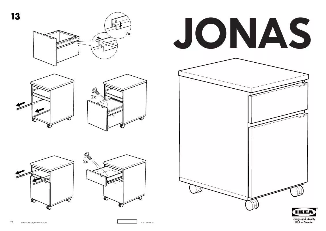 Mode d'emploi IKEA JONAS SCHUBLADENELEMENT