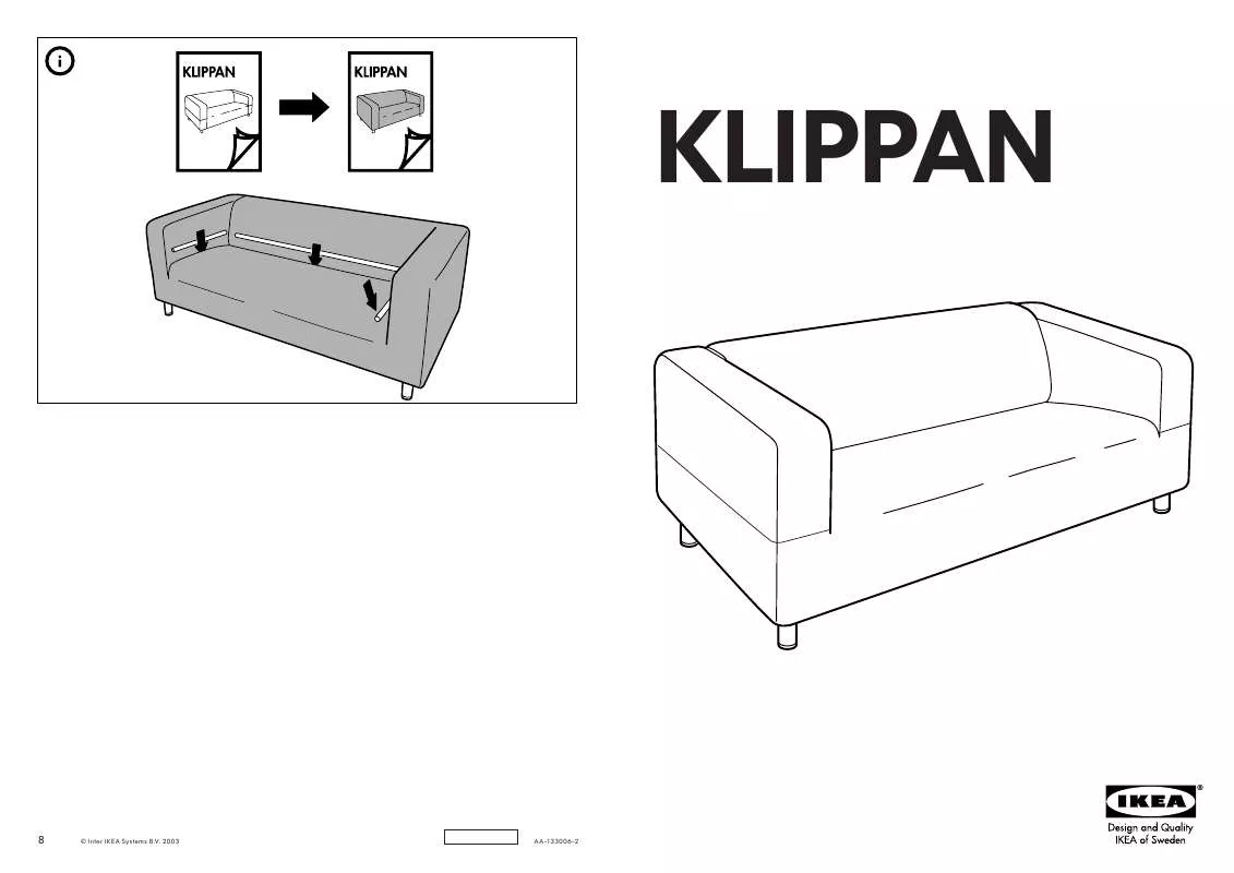Mode d'emploi IKEA KLIPPAN SOFA