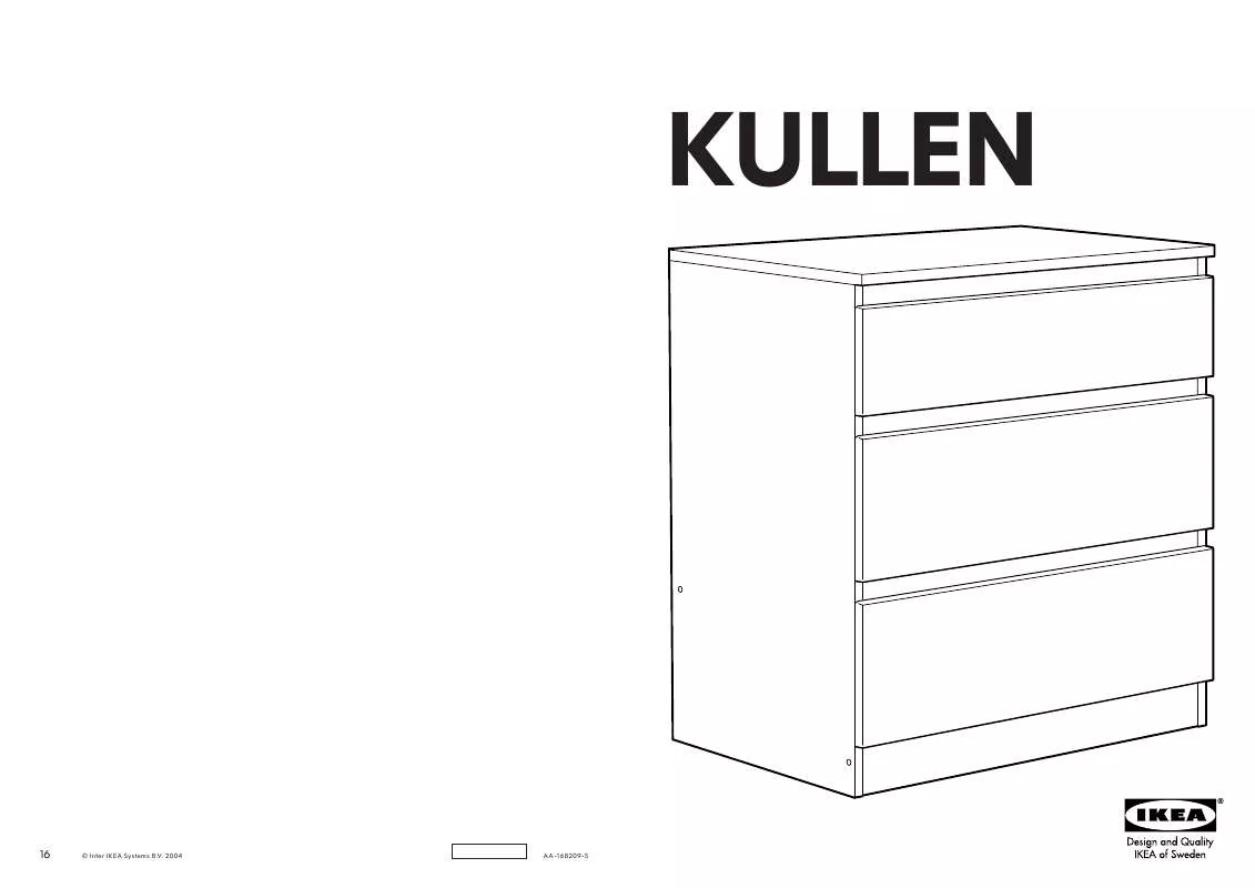 Mode d'emploi IKEA KULLEN KOMMODE MIT 3 SCHUBLADEN