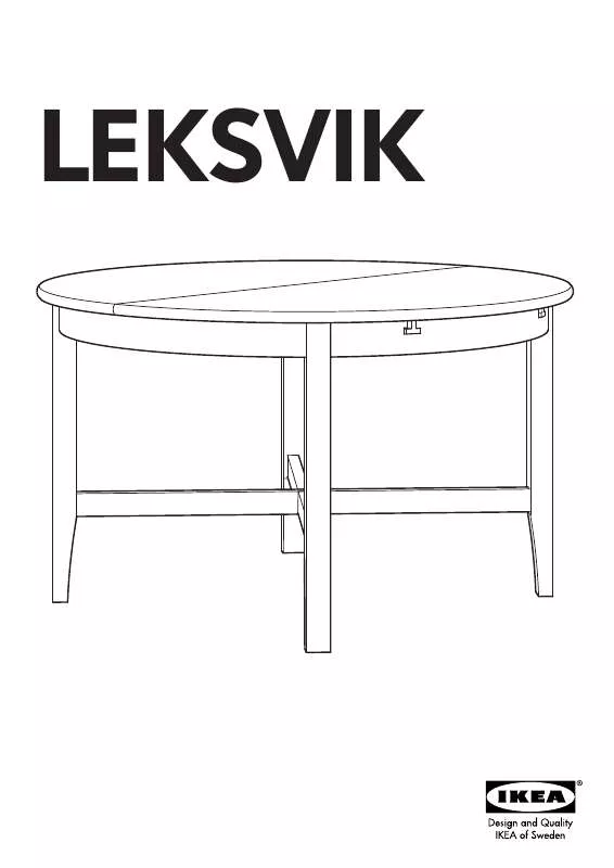Mode d'emploi IKEA LEKSVIK ESSTISCH