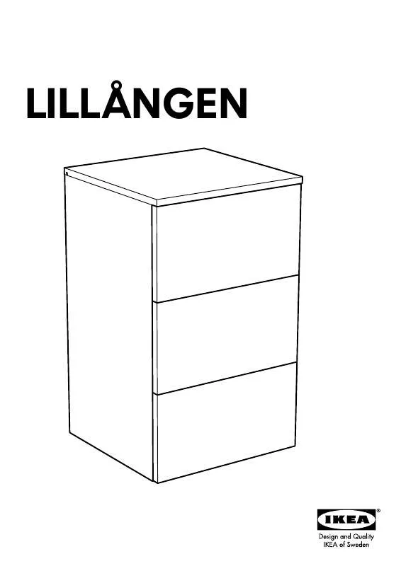 Mode d'emploi IKEA LILLÅNGEN SCHUBLADENELEMENT