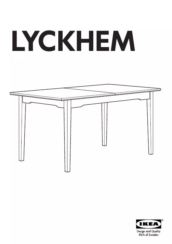Mode d'emploi IKEA LYCKHEM ESSTISCH