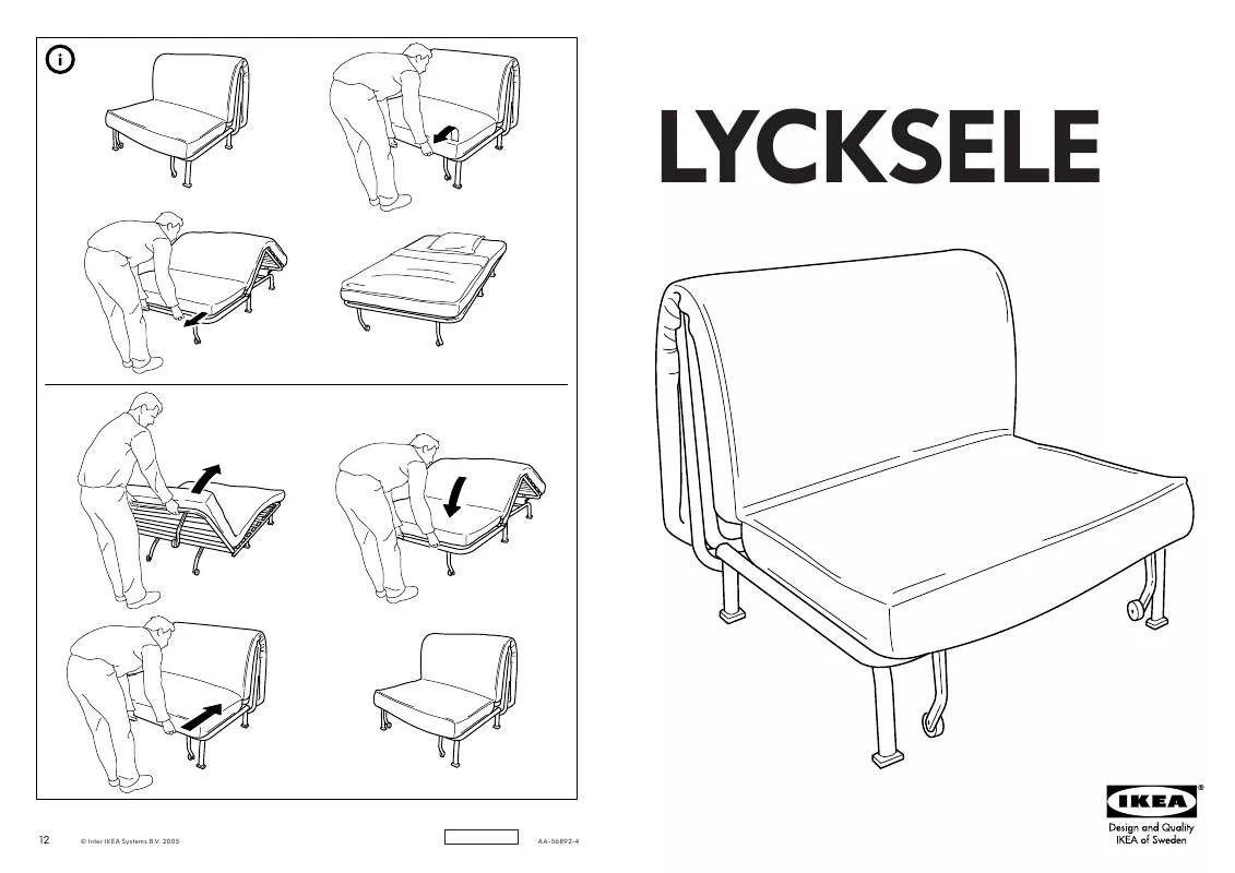 Mode d'emploi IKEA LYCKSELE BETTSESSELGESTELL