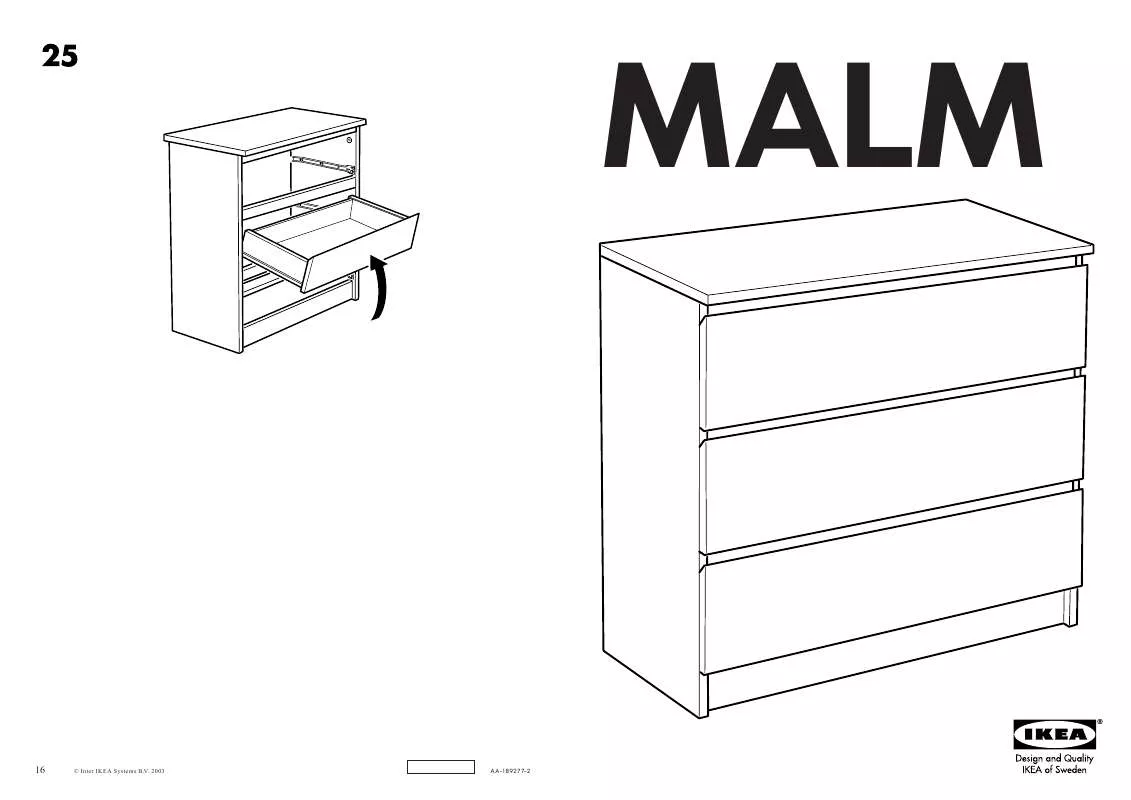 Mode d'emploi IKEA MALM KOMMODE MIT 3 SCHUBLADEN