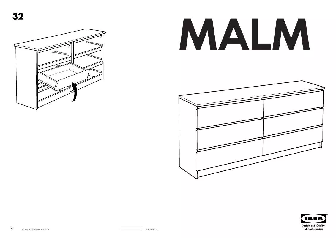 Mode d'emploi IKEA MALM KOMMODE MIT 6 SCHUBLADEN