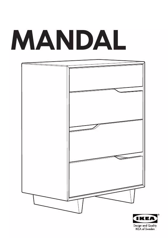 Mode d'emploi IKEA MANDAL KOMMODE MIT 4 SCHUBLADEN